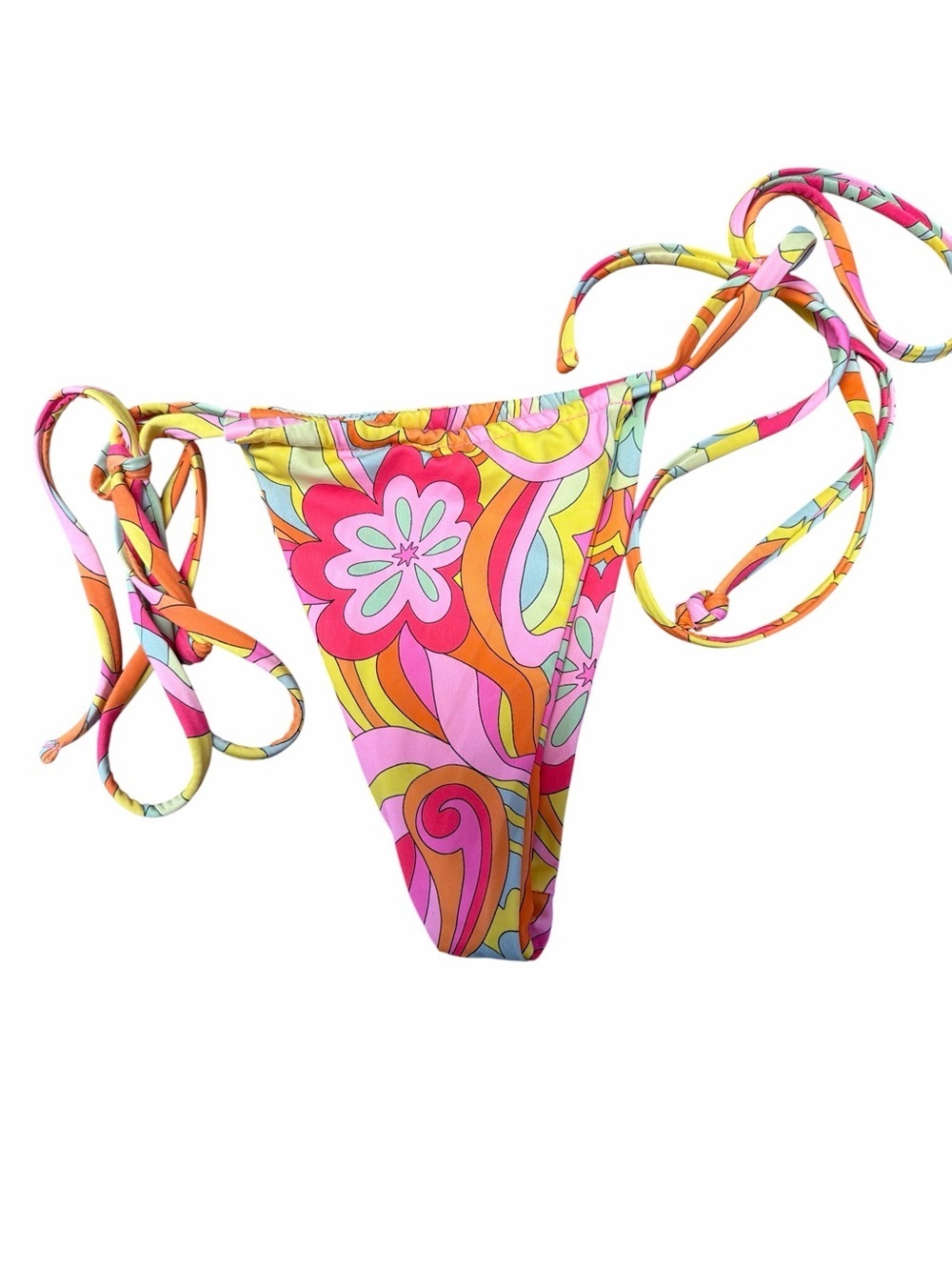 Frankie’s Bikinis x Hailee Steinfield Floral Brazilian tie Bikini Bottom size Xs